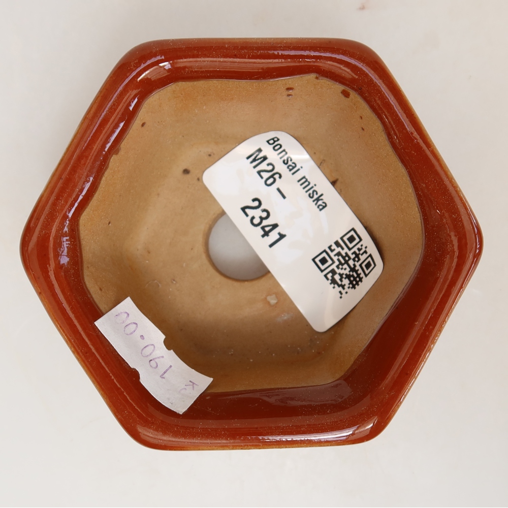 kerámia bonsai tál 7,5 x 7 x 4 cm, barna