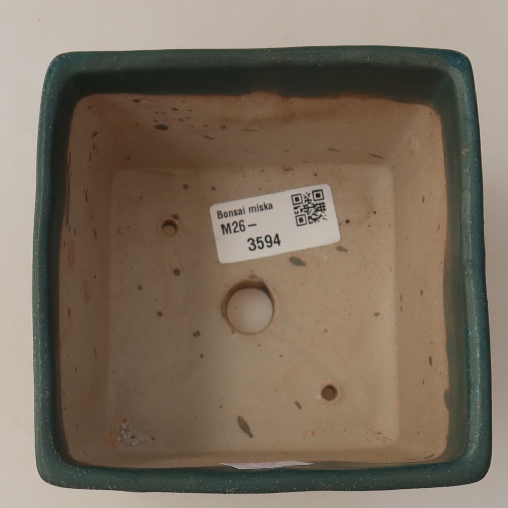 Kerámia bonsai tál, 11,5 x 11,5 x 9 cm, kék színű