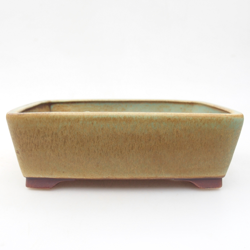 kerámia bonsai tál 15 x 12 x 5 cm, zöld