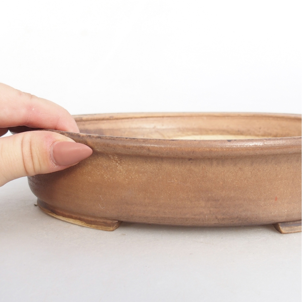 kerámia bonsai tál 24 x 20,5 x 5 cm, rózsaszínű