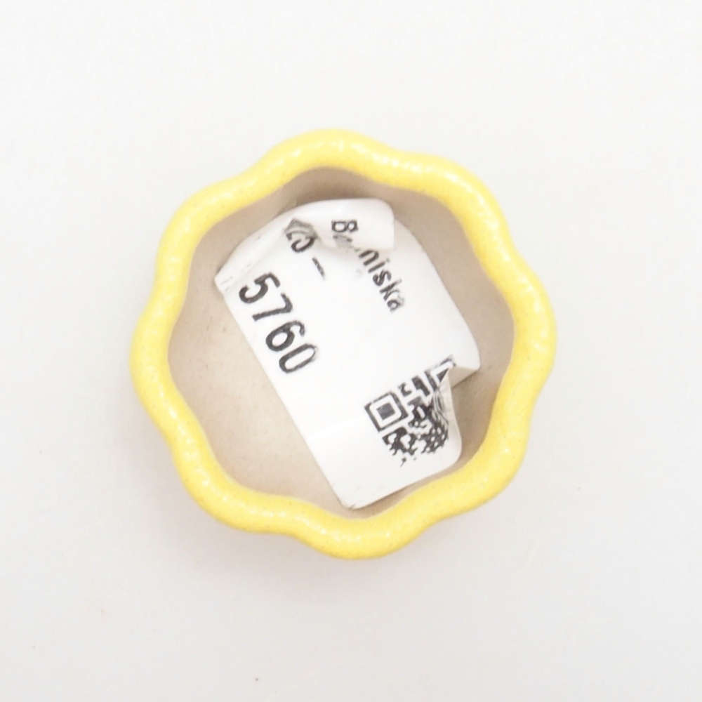 kerámia bonsai tál 3,5 x 3,5 x 2 cm, sárga