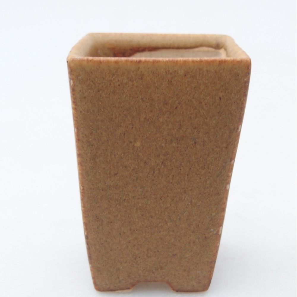 Mini bonsai tál 3,5 x 3,5 x 5 cm, barna