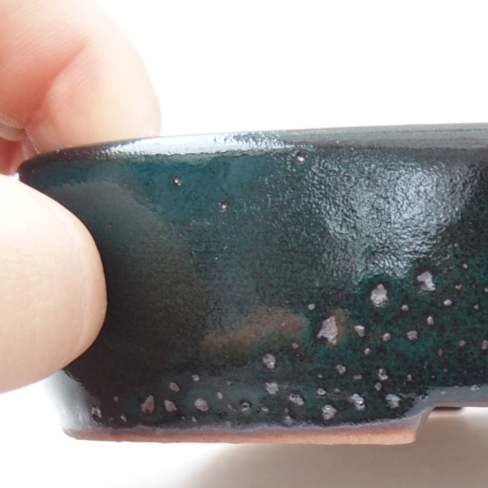 kerámia bonsai tál 22 x 17 x 5 cm, zöld