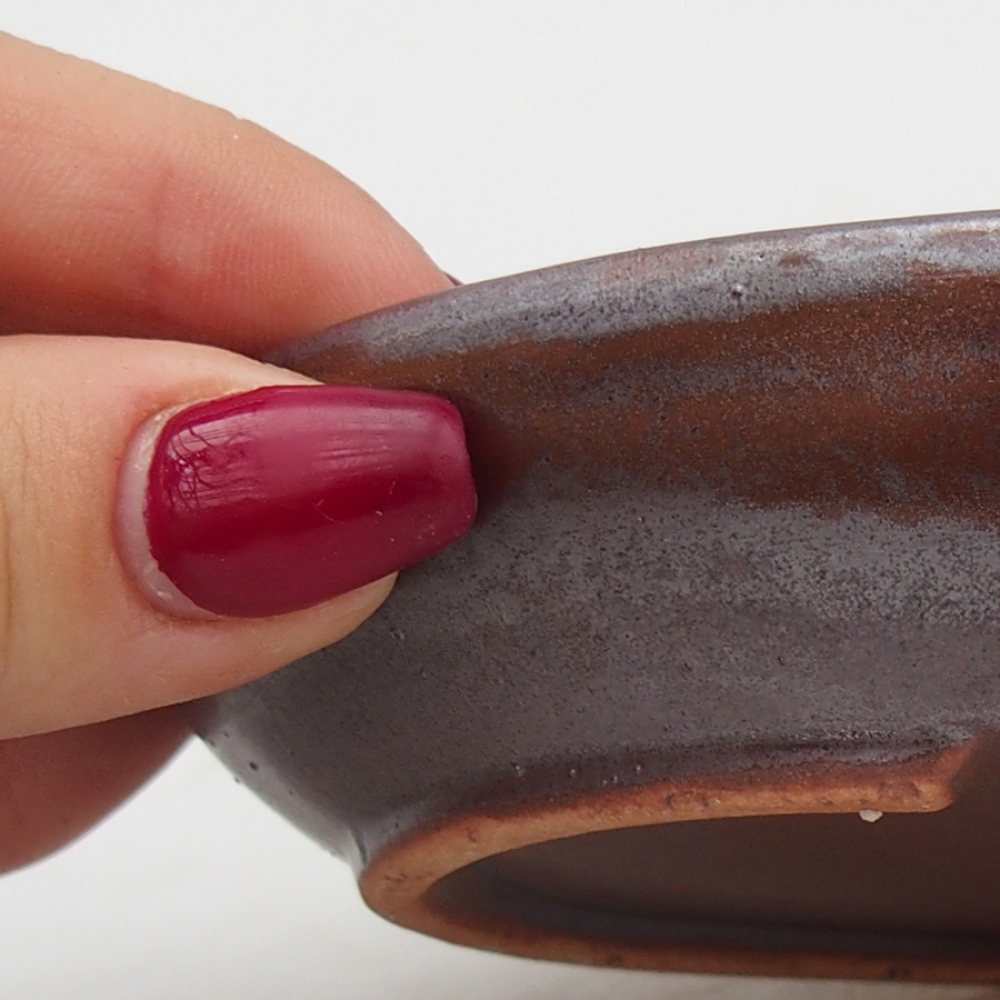 kerámia bonsai tál 15,5 x 11 x 2,5 cm, barna