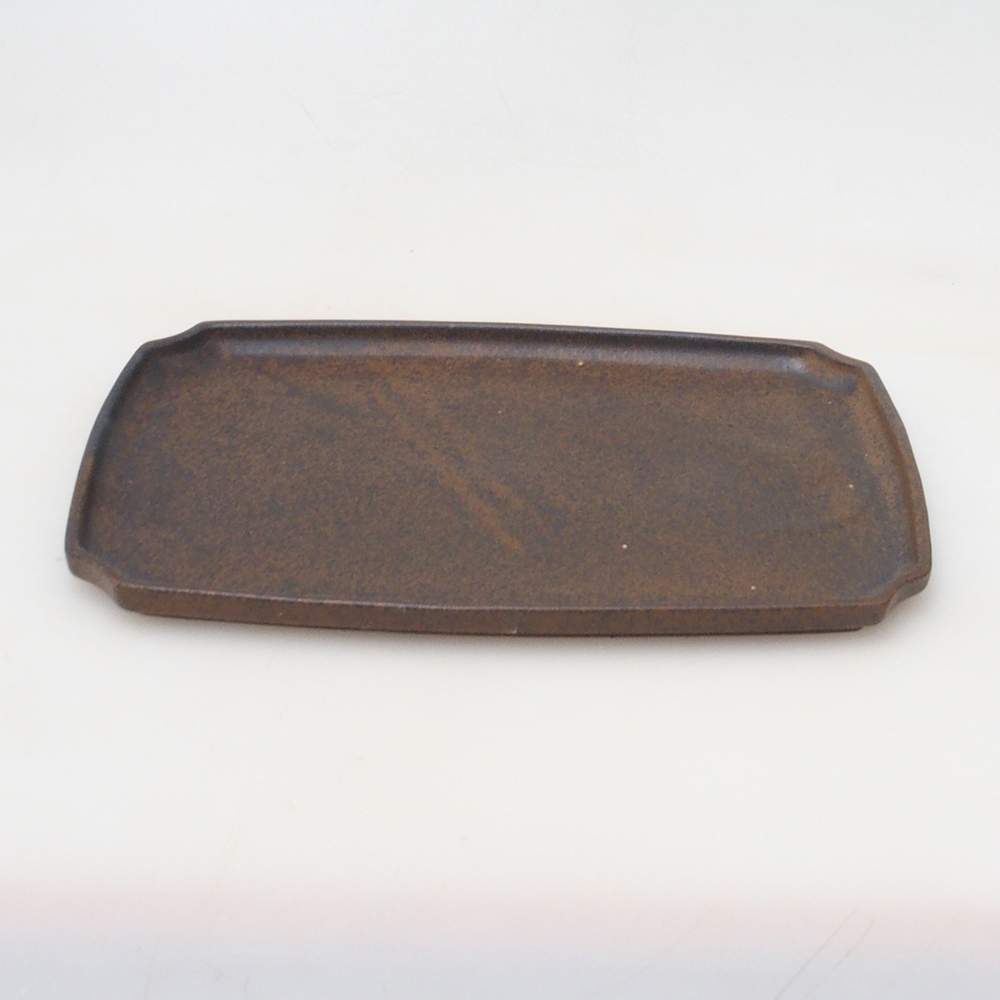 Kerámia tál H07 - 28 x 19 x 1,5 cm - barna