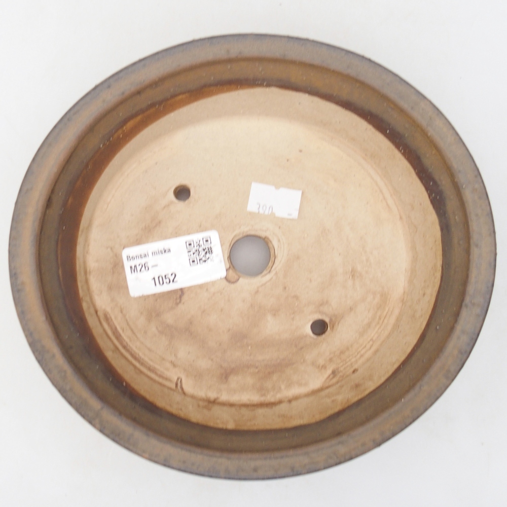 kerámia bonsai tál 17,5 x 16 x 5 cm, barna