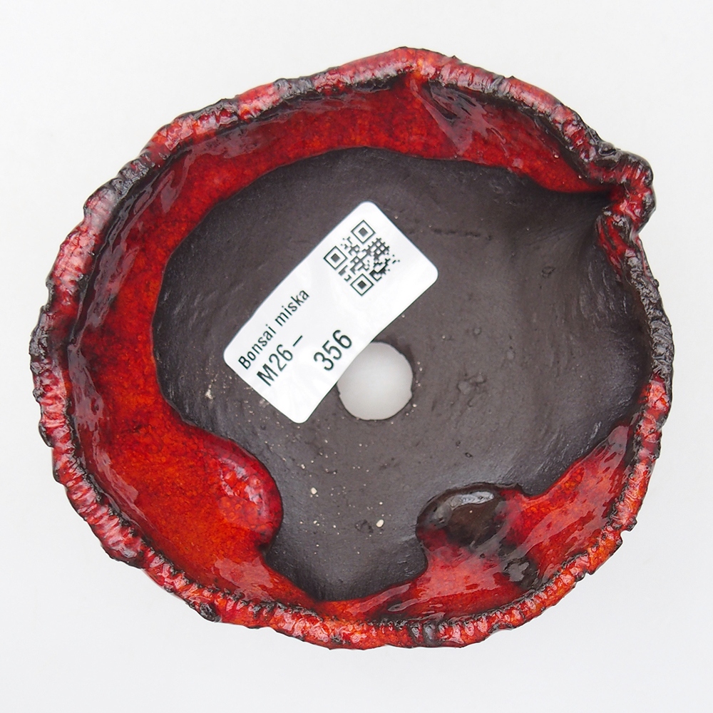 Kerámia kagyló 10 x 9,5 x 5 cm , piros színű