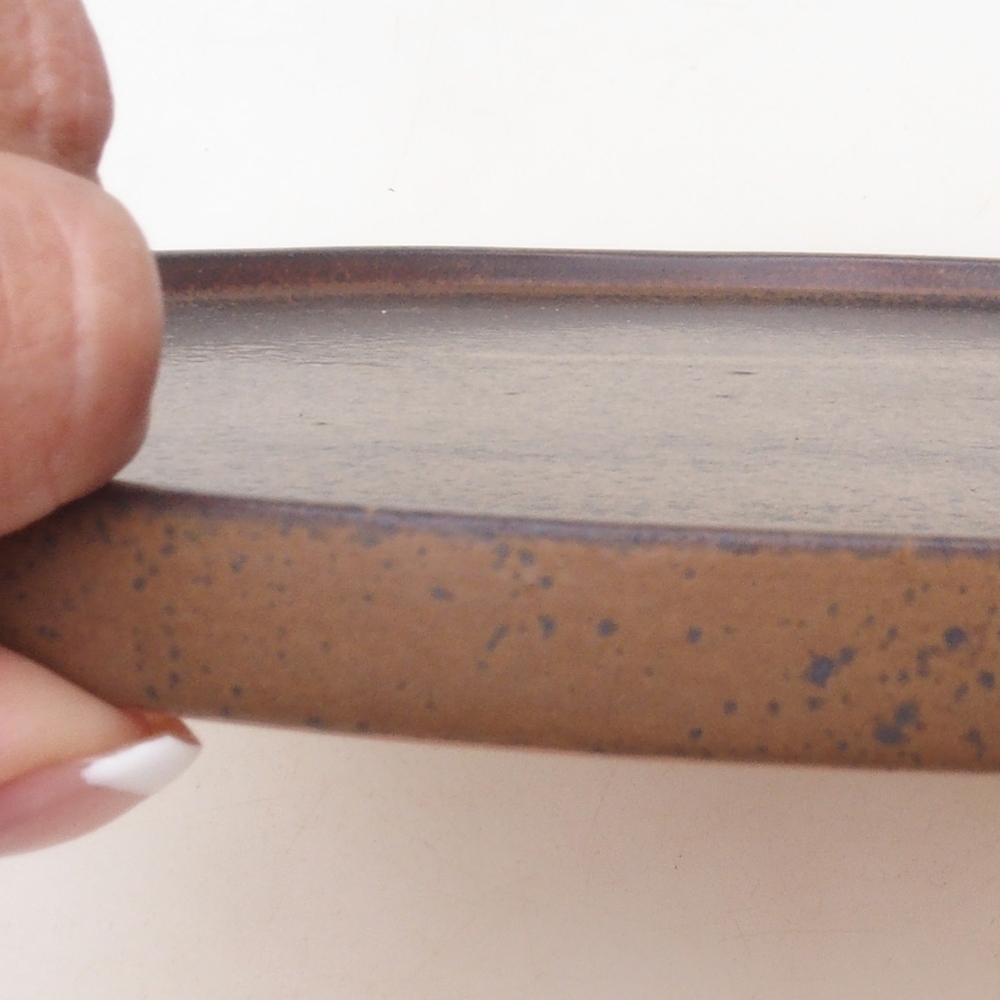 Kerek bonsai konzol D7-M - 24,5 x 24,5 x 1 cm - barna