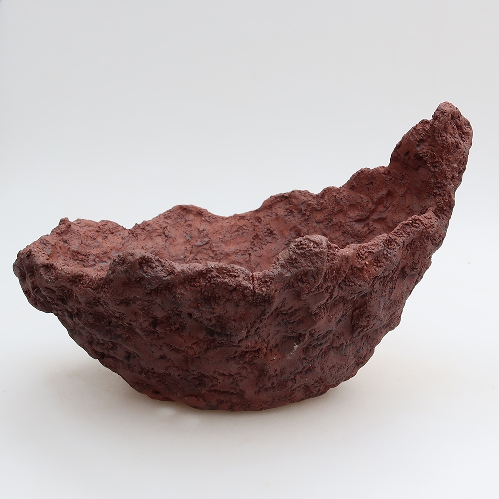 Kerámia héj, 23 x 20 x 16,5 cm, barna színű
