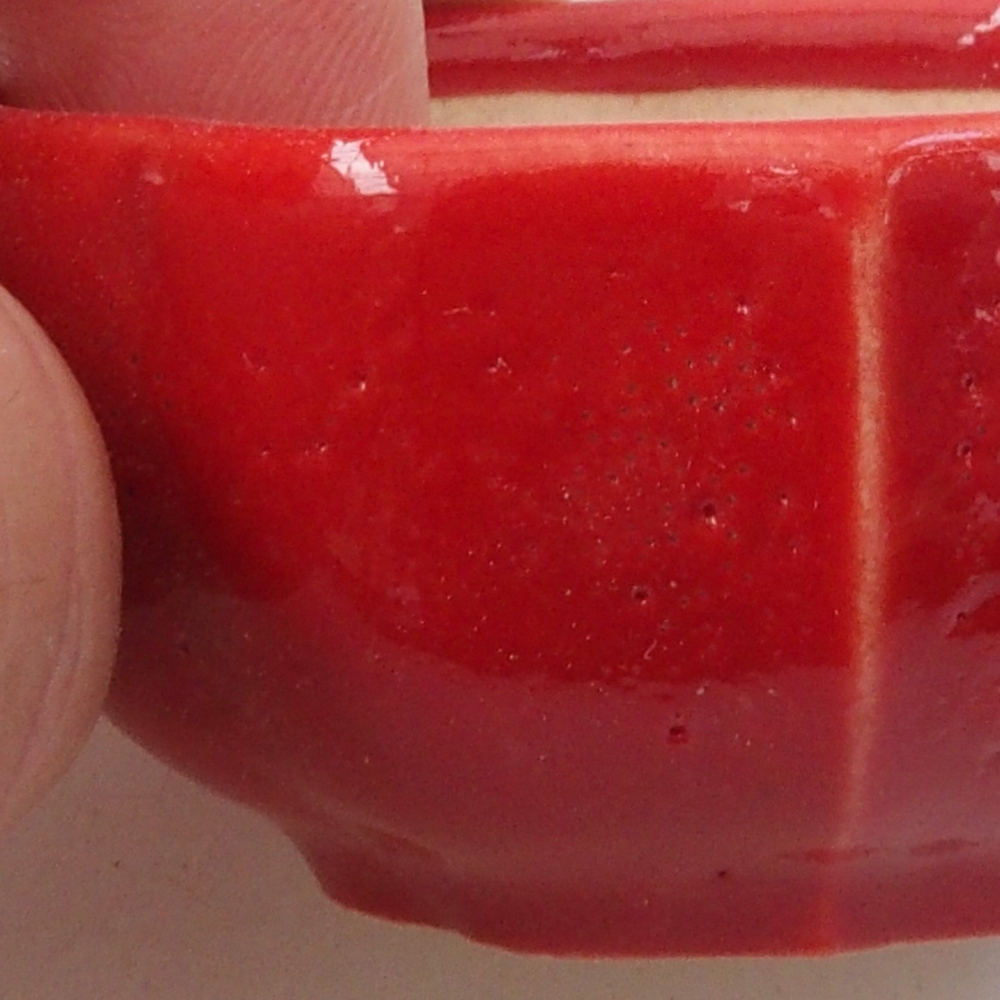 Mini bonsai tál 6 x 5,5 x 2,5 cm, piros színben