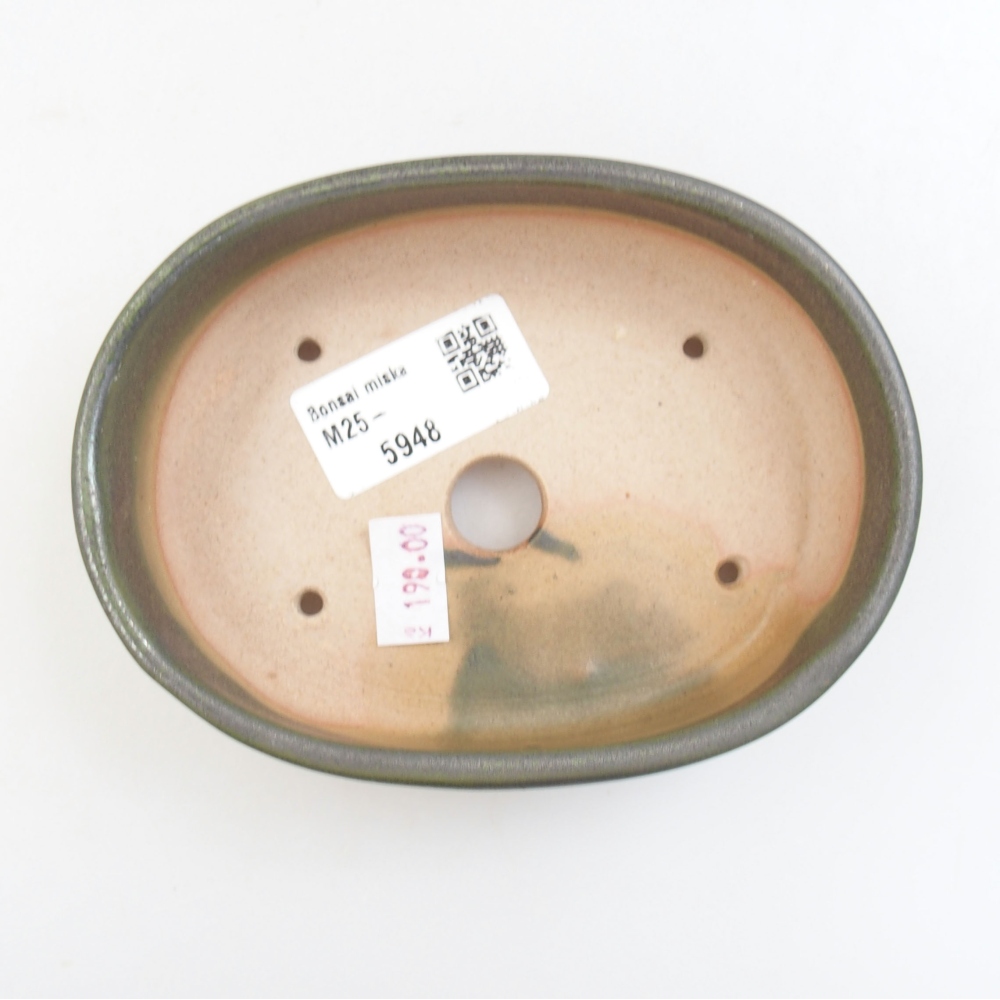 kerámia bonsai tál 22 x 17 x 5 cm, zöld