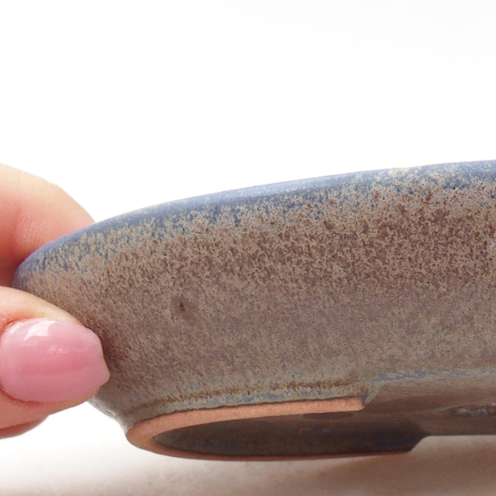kerámia bonsai tál 15,5 x 11 x 3 cm, kék színben