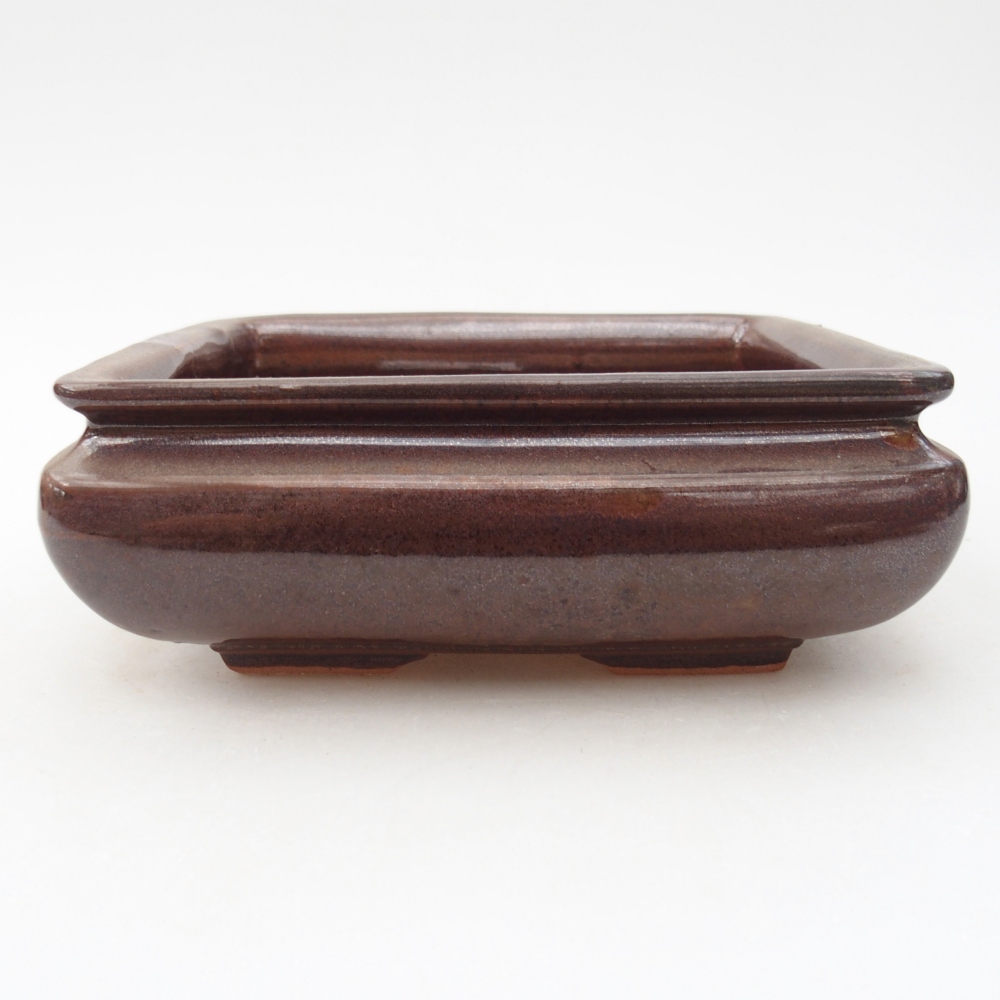 kerámia bonsai tál 15,5 x 15,5 x 6 cm, barna