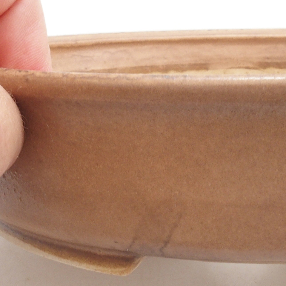 kerámia bonsai tál 10 x 8,5 x 4 cm, barna
