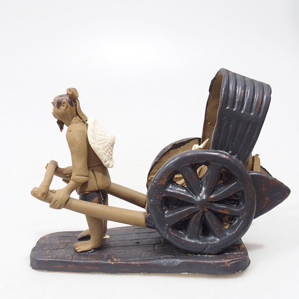 Kerámia figura - kocsi