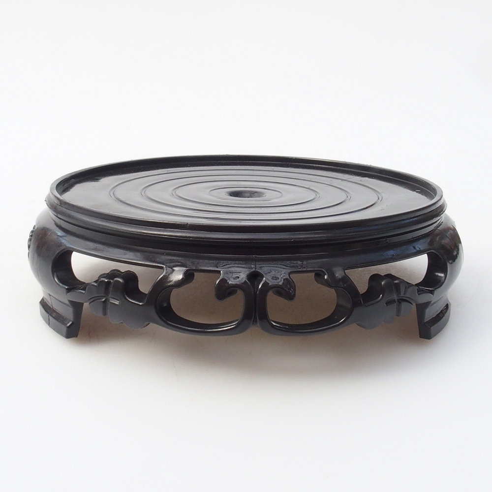 Műanyag bonsai asztal kerek 14,5 x 14,5 x 4 cm, fekete színben