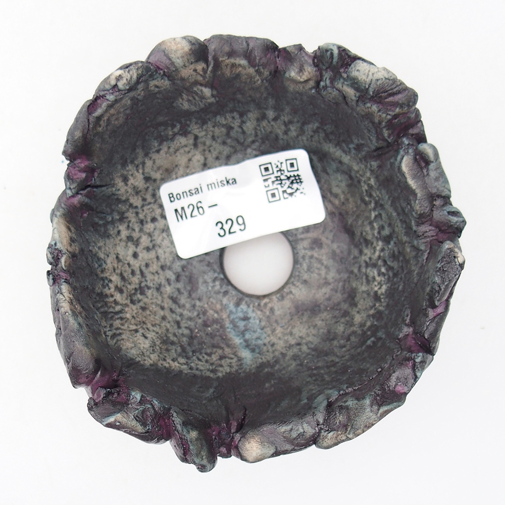 Kerámia kagyló 9,5 x 9,5 x 5,5 cm , lila színű