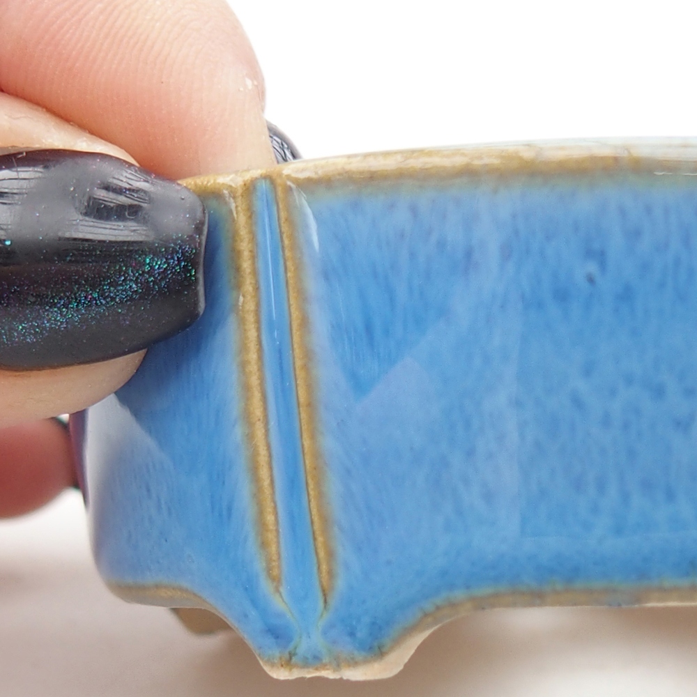 Mini bonsai tál 6,5 x 6,5 x 2,5 cm, kék színben