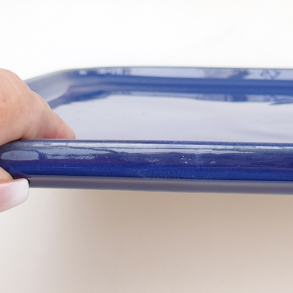 Kerámia tál H07 - 28 x 19 x 1,5 cm - barna