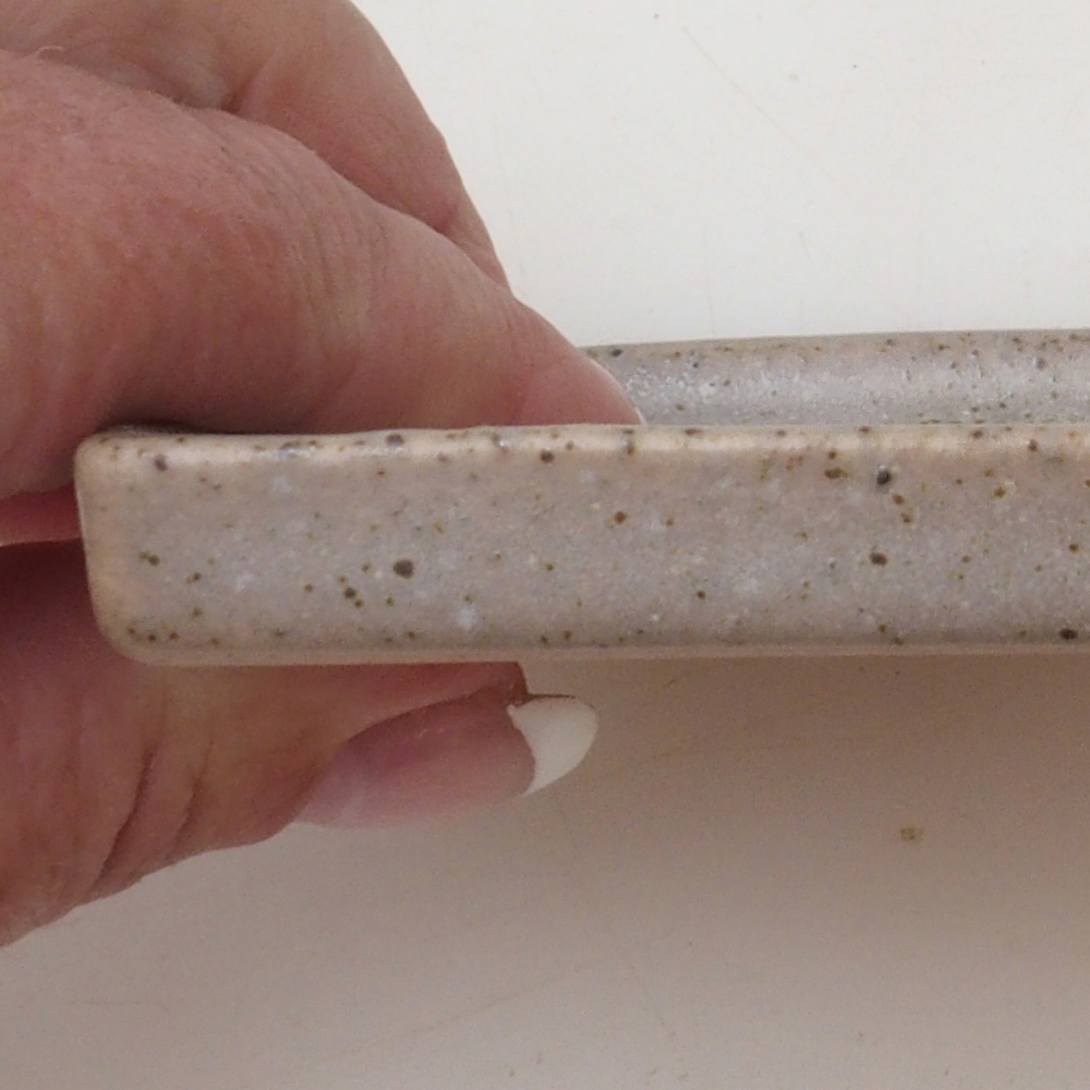 Bonsai csészealj négyzet M - 10 x 10 x 1,5 cm - bézs színű