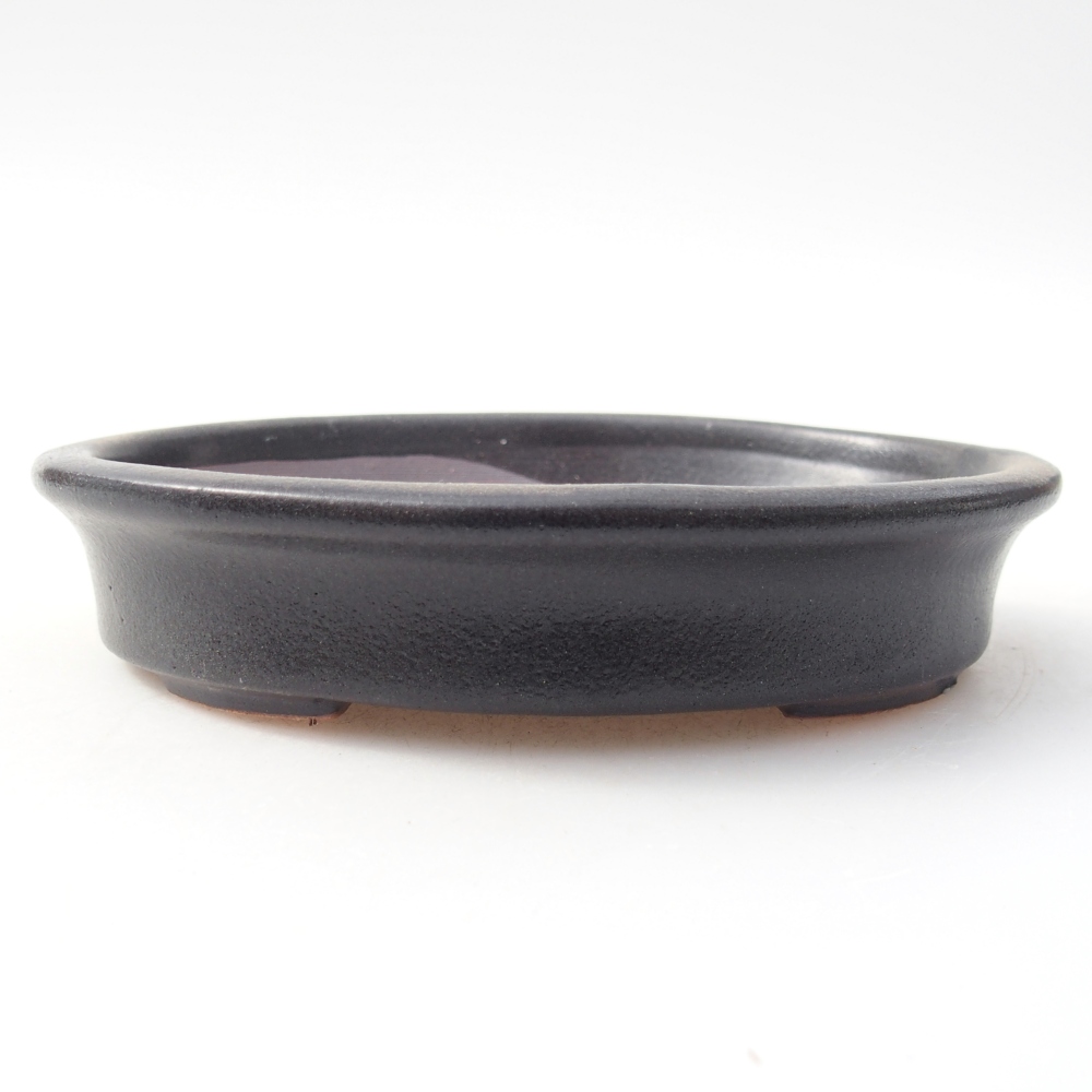kerámia bonsai tál 13 x 10,5 x 3 cm, fekete