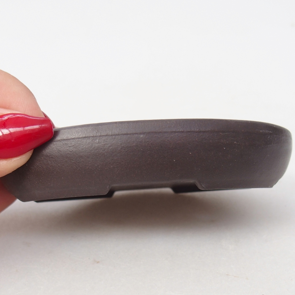 Mini bonsai tál 9 x 7,5 x 2 cm, barna