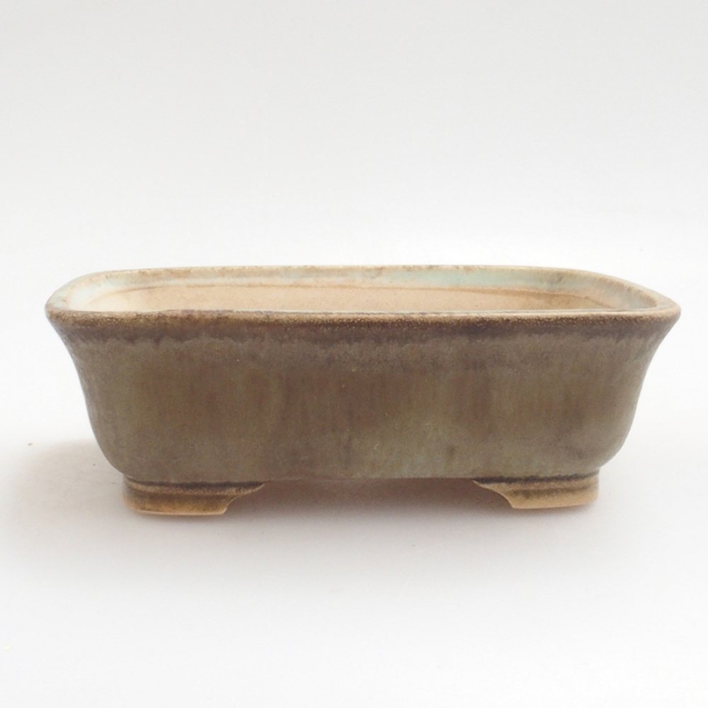 kerámia bonsai tál 10 x 8,5 x 4 cm, barna