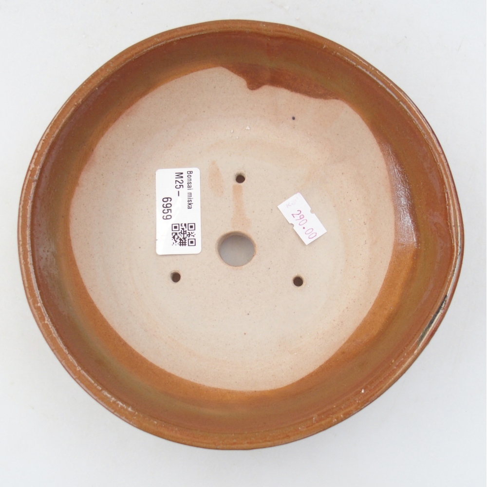 kerámia bonsai tál 18 x 18 x 5 cm, barna