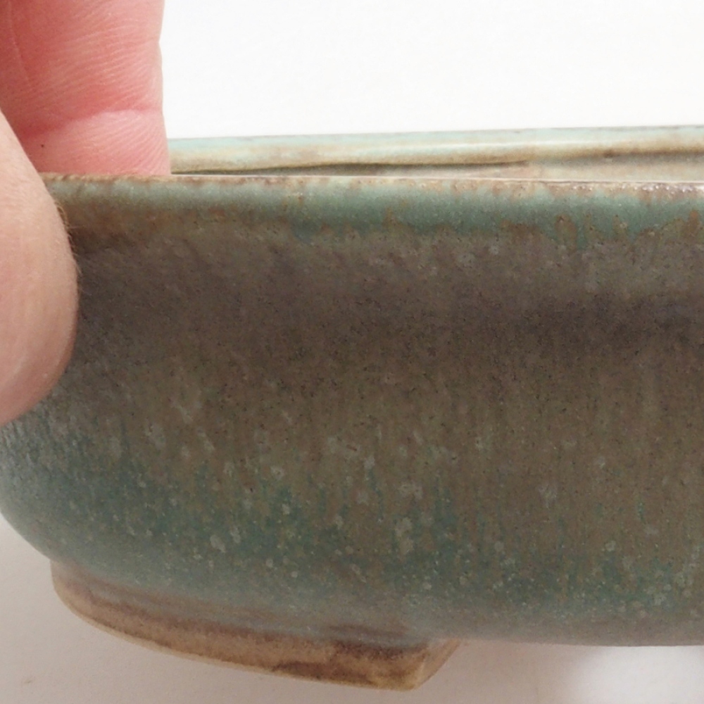 kerámia bonsai tál 10 x 8,5 x 4 cm, barna