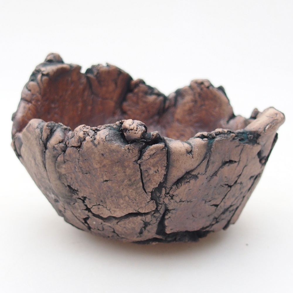 Kerámia kagyló 9 x 8,5 x 6 cm , zöld színű