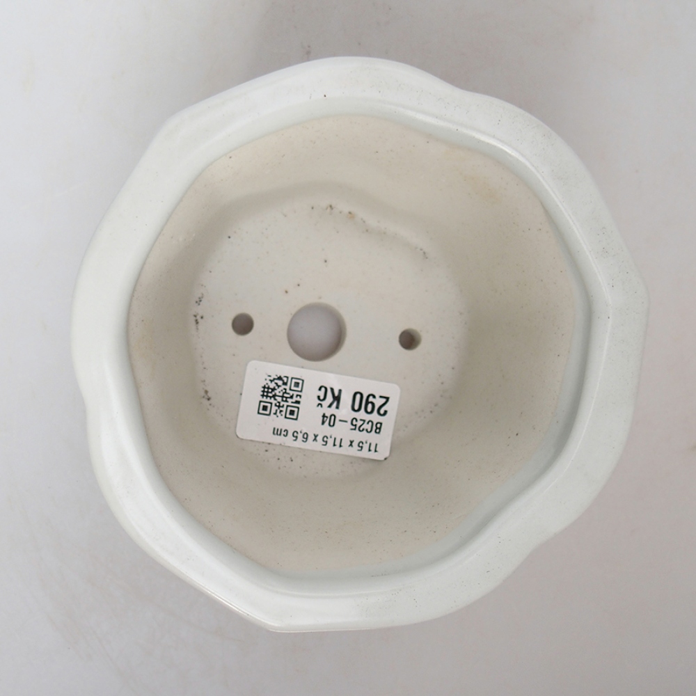 kerámia bonsai tál 11,5 x 11,5 x 6 cm, fehér