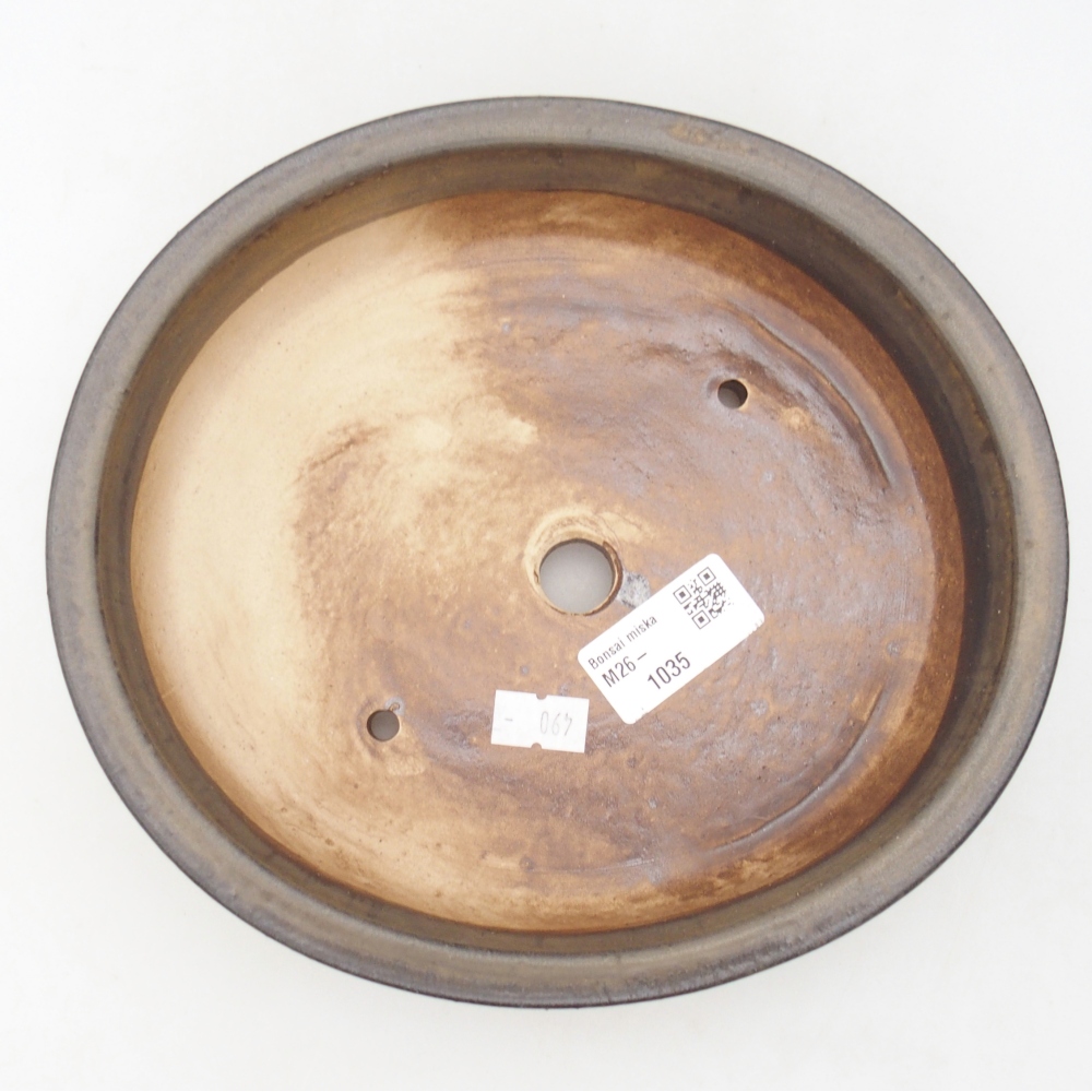 kerámia bonsai tál 21 x 19 x 8 cm, barna