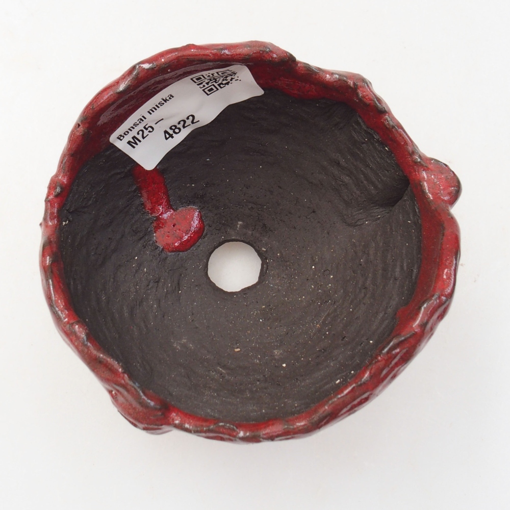 Kerámia kagyló 8,5 x 8 x 6 cm , piros színű