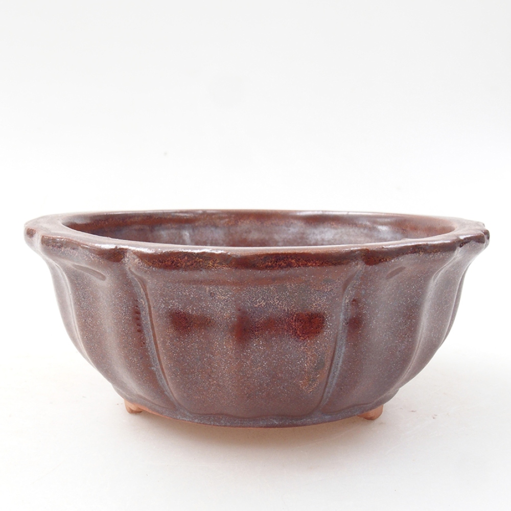 kerámia bonsai tál 11 x 11 x 5 cm, barna