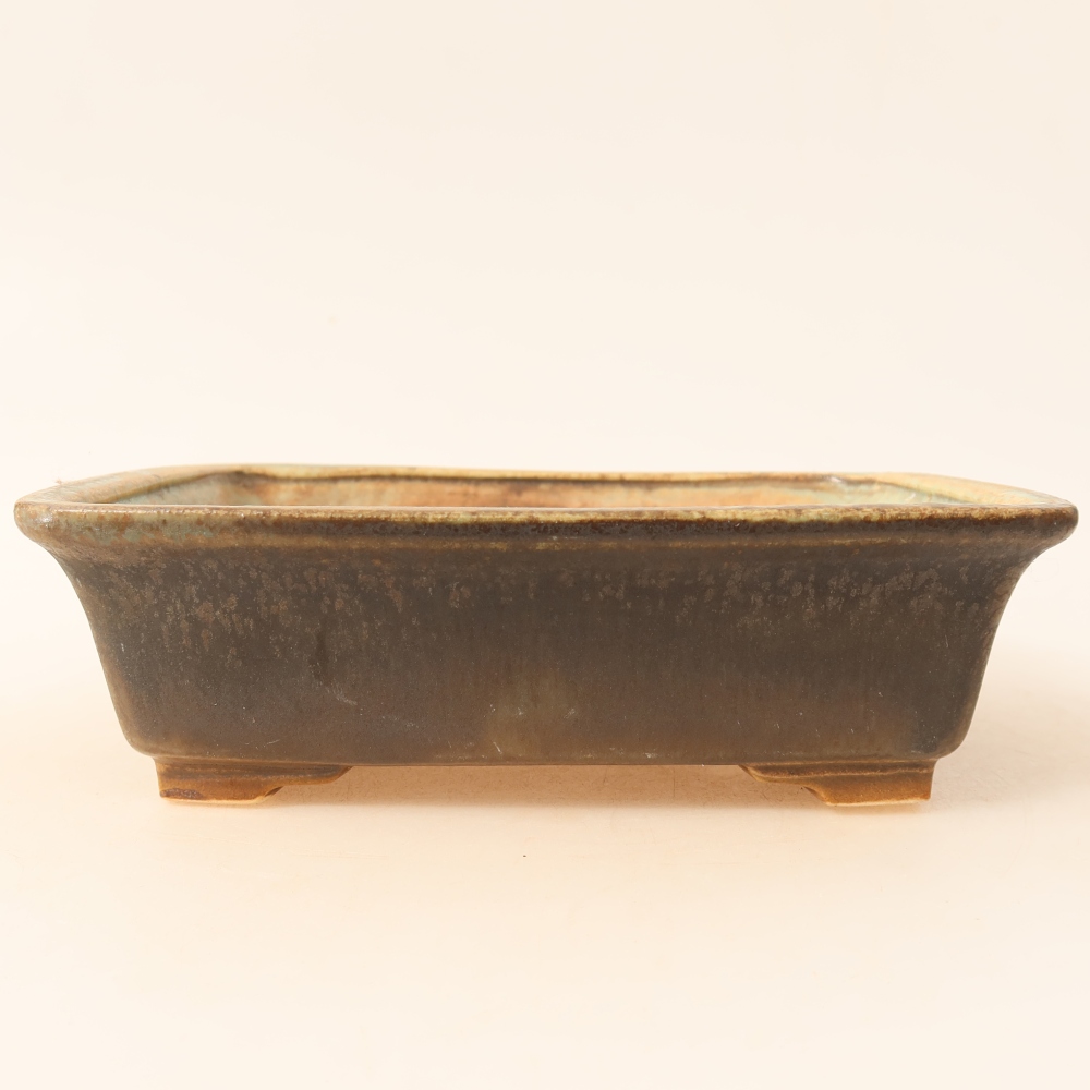 kerámia bonsai tál 17,5 x 14,5 x 5 cm, barna