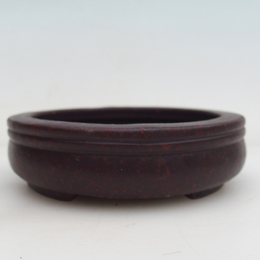 kerámia bonsai tál 9 x 9 x 2,5 cm, barna