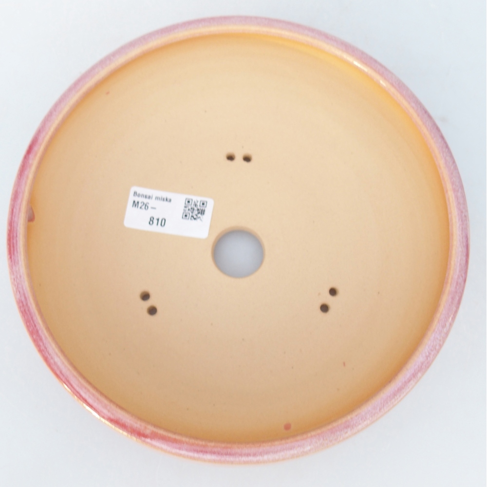 Kerámia bonsai tál 18,5 x 18,5 x 6 cm, rózsaszínű