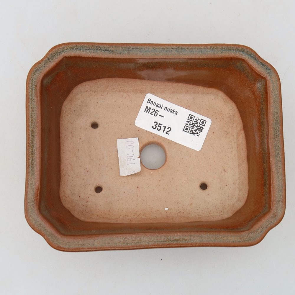 kerámia bonsai tál 13 x 10 x 4 cm, barna