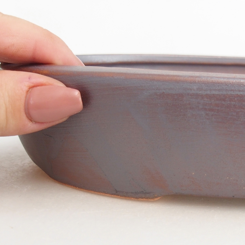 Kerámia bonsai tál 22 x 17 x 4 cm, fém színben