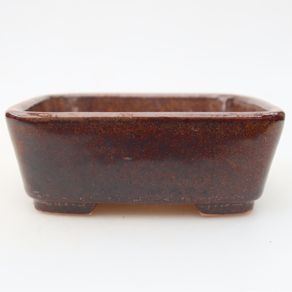 kerámia bonsai tál 10 x 8 x 3,5 cm, barna