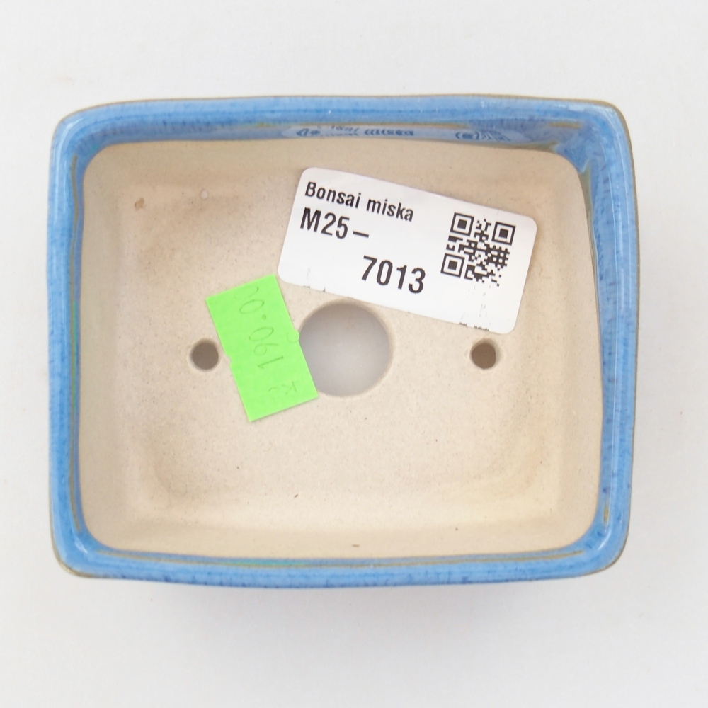 kerámia bonsai tál 8,5 x 7 x 3,5 cm, kék színben