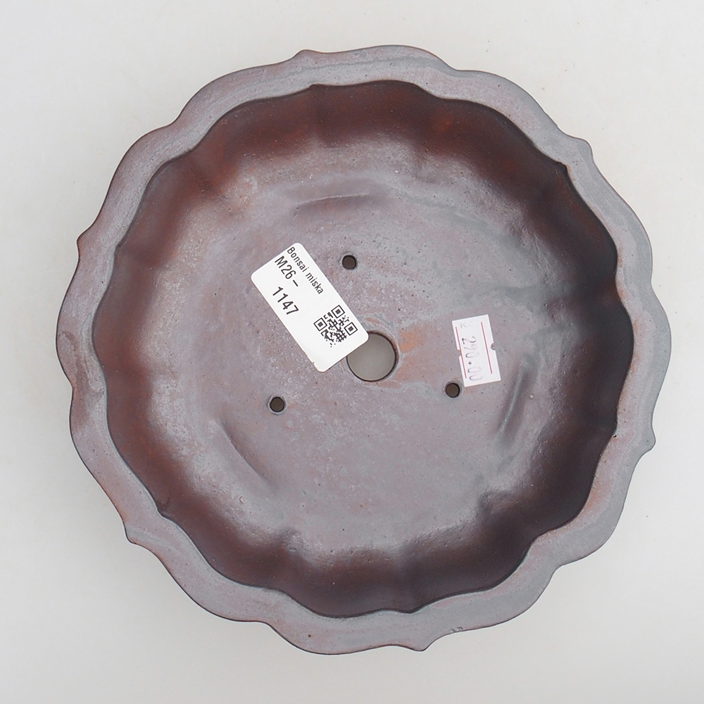 Kerámia bonsai tál 18 x 18 x 4,5 cm, fém színben