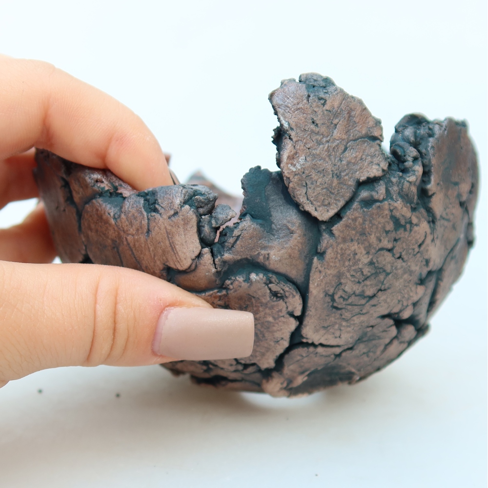 Kerámia héj  11 x 11 x 7 cm, zöld színű