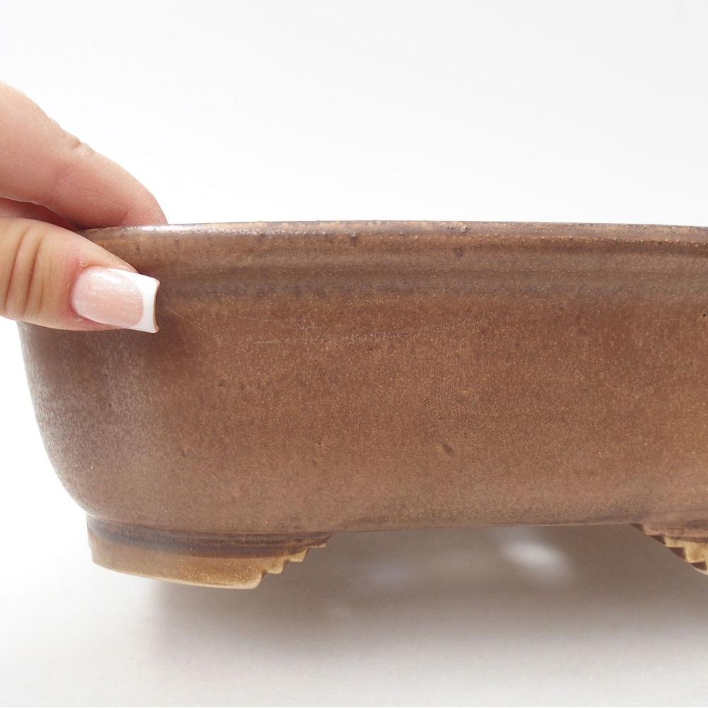 kerámia bonsai tál 25 x 21 x 8 cm, rózsaszínű