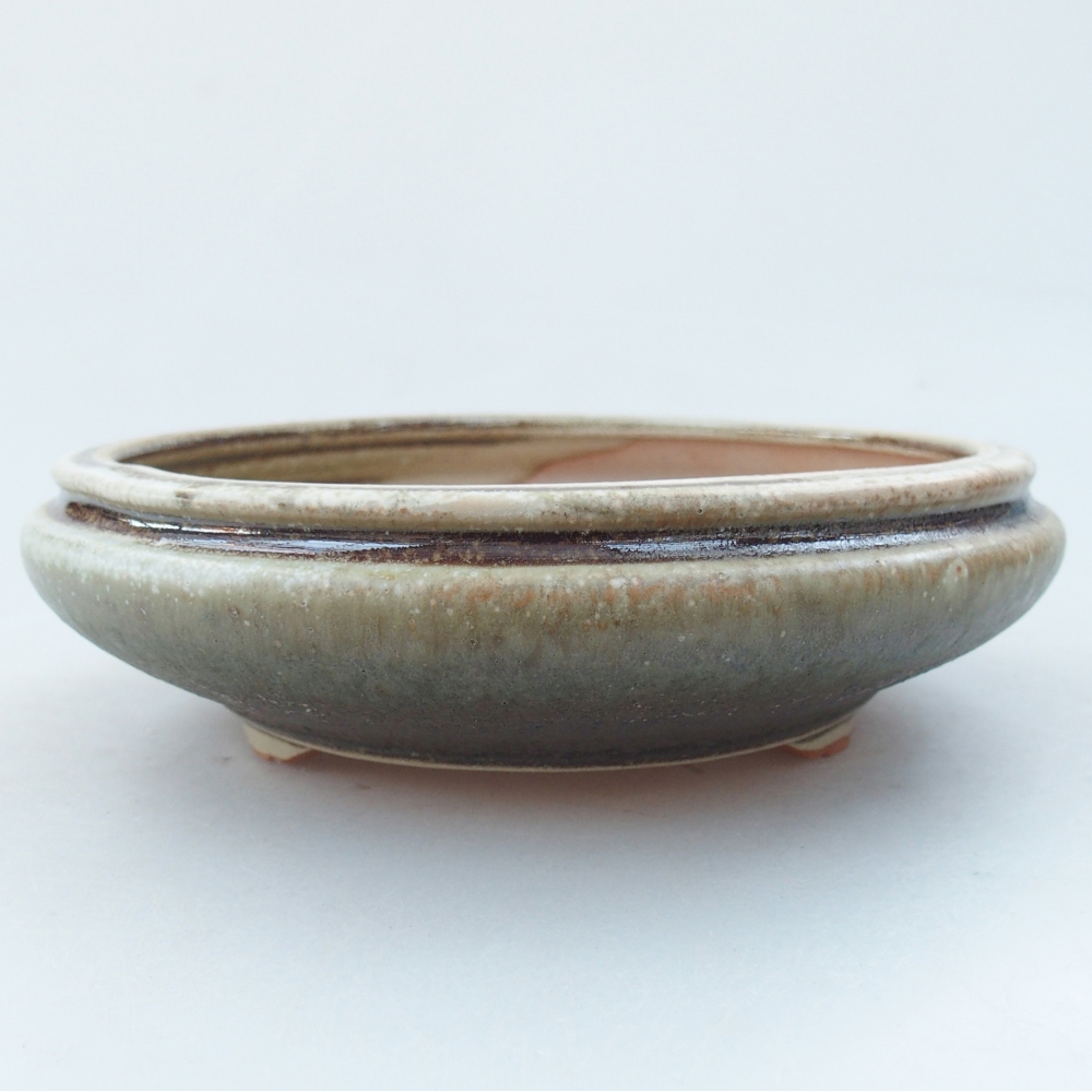 Kerámia bonsai tál 15 x 15 x 5 cm, zöld