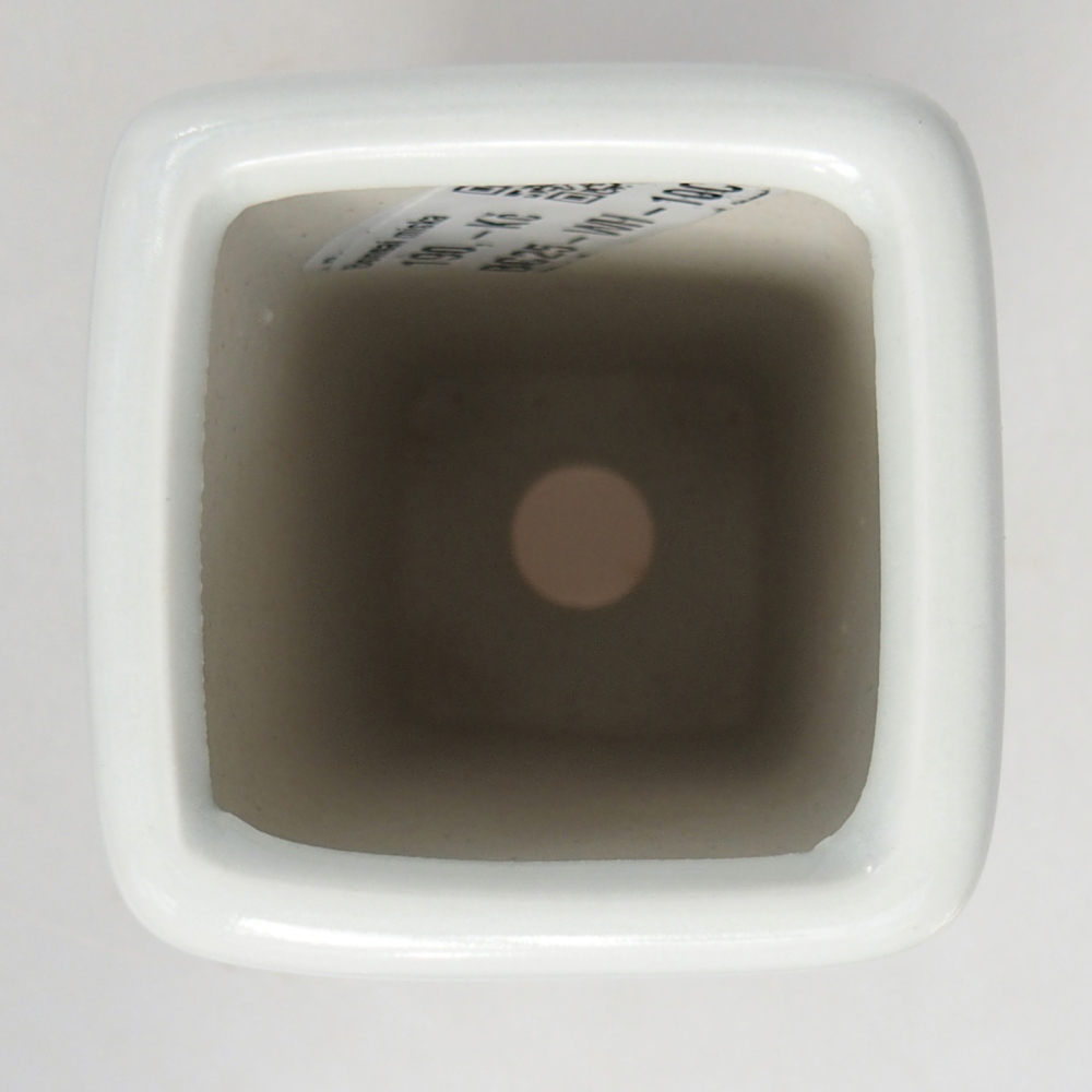 kerámia bonsai tál 5,5 x 5,5 x 12 cm, fehér színben