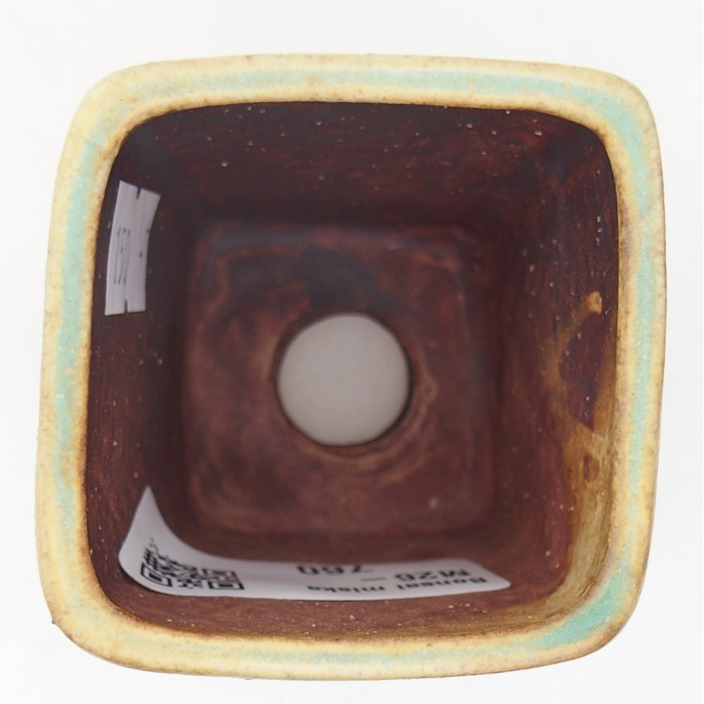 kerámia bonsai tál 5 x 5 x 6,5 cm, zöld