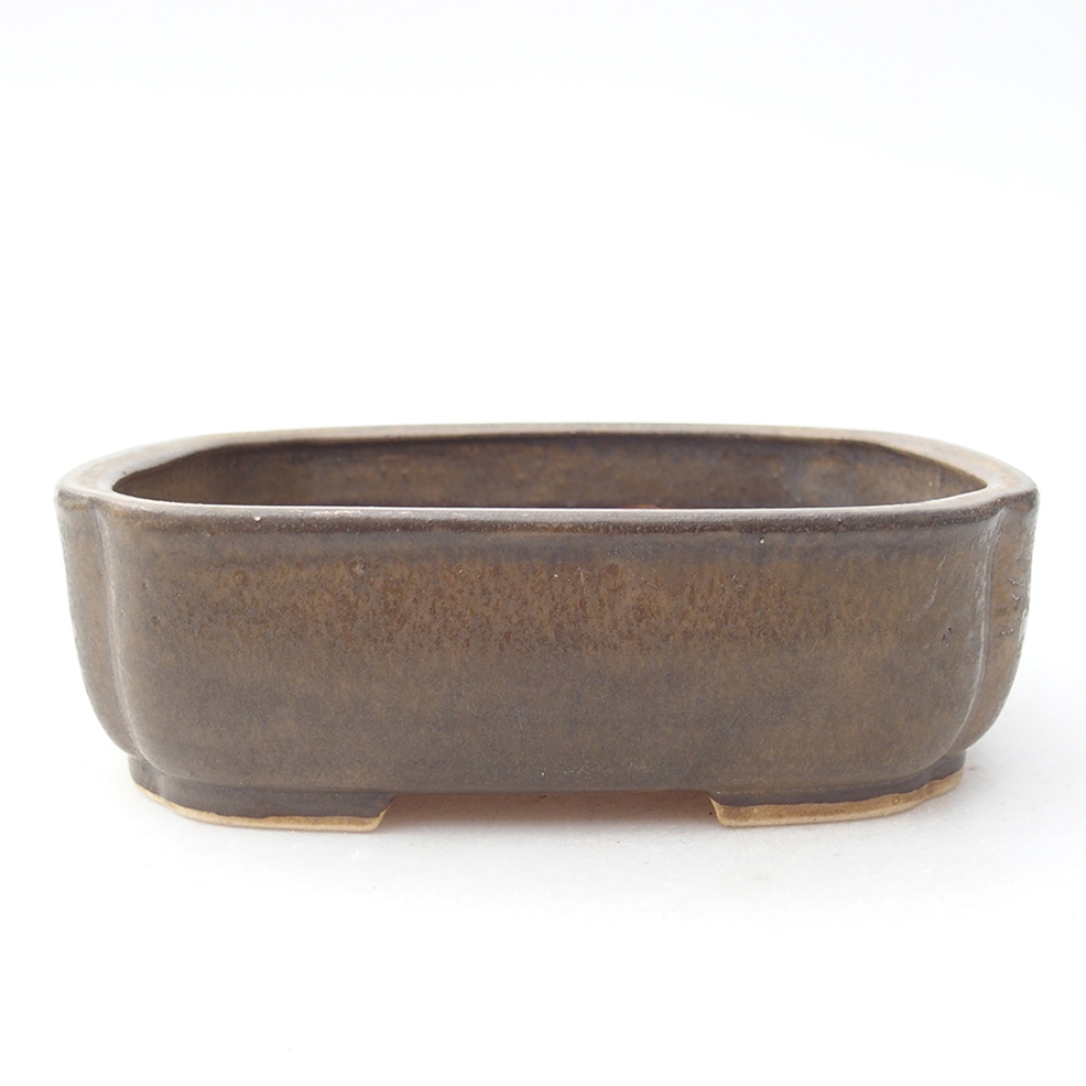 kerámia bonsai tál 13,5 x 12 x 4 cm, barna