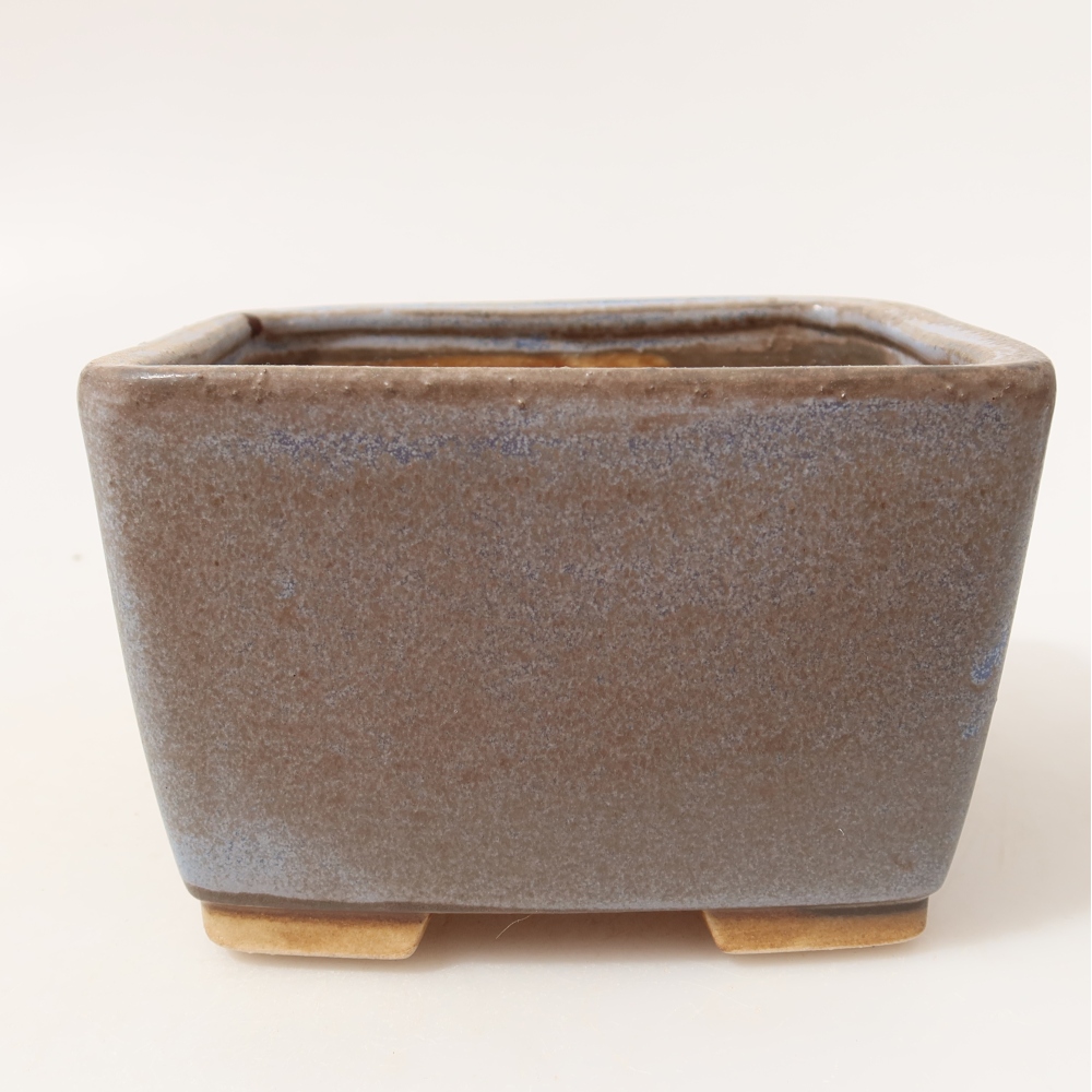 Kerámia bonsai tál, 13 x 13 x 8 cm, kék színű