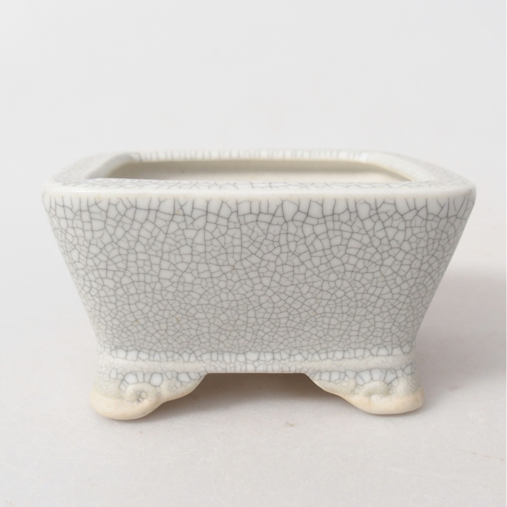 kerámia bonsai tál 9,5 x 9,5 x 5 cm, raku színben